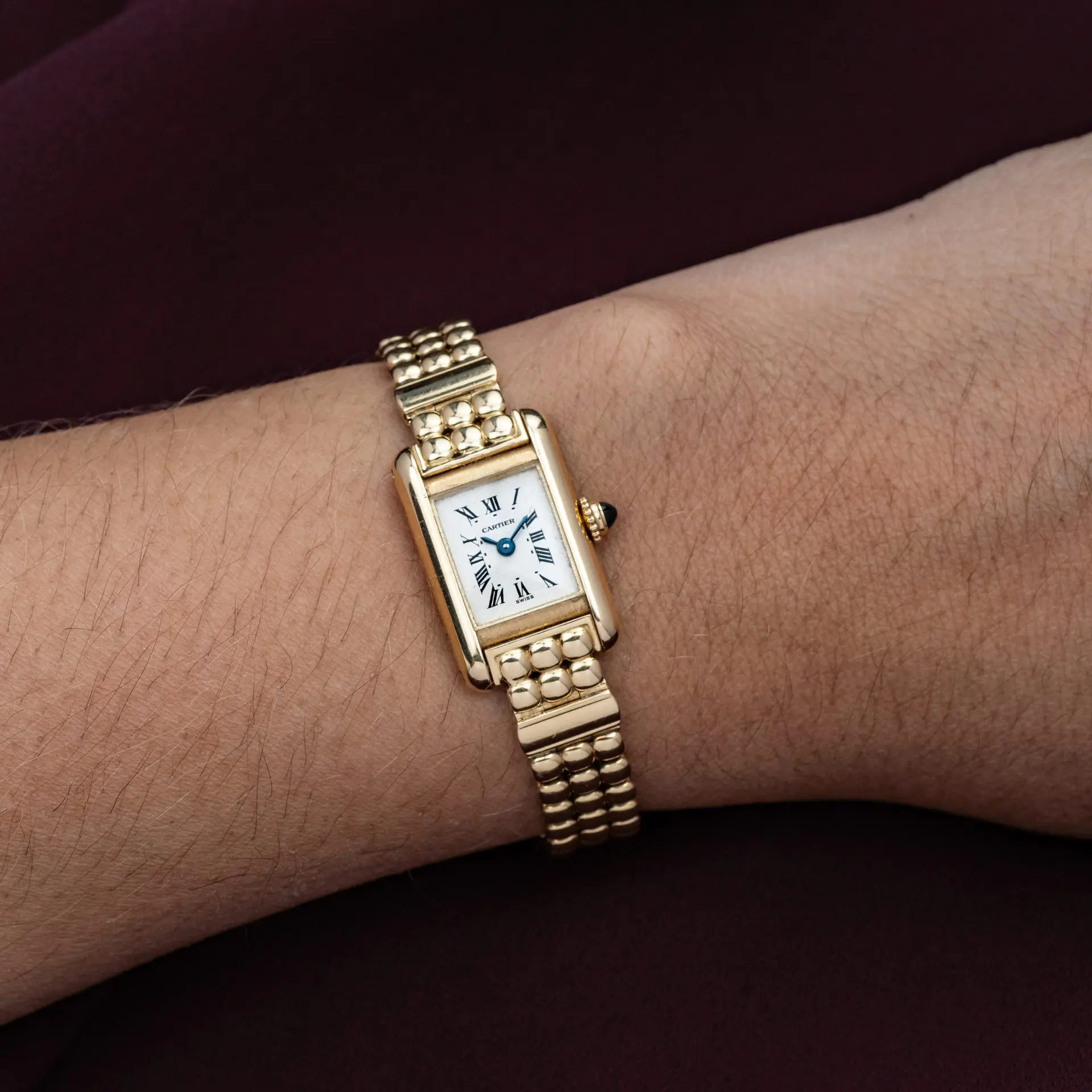 Cartier Mini Tank LuisC. in Gold with Original Bracelet
