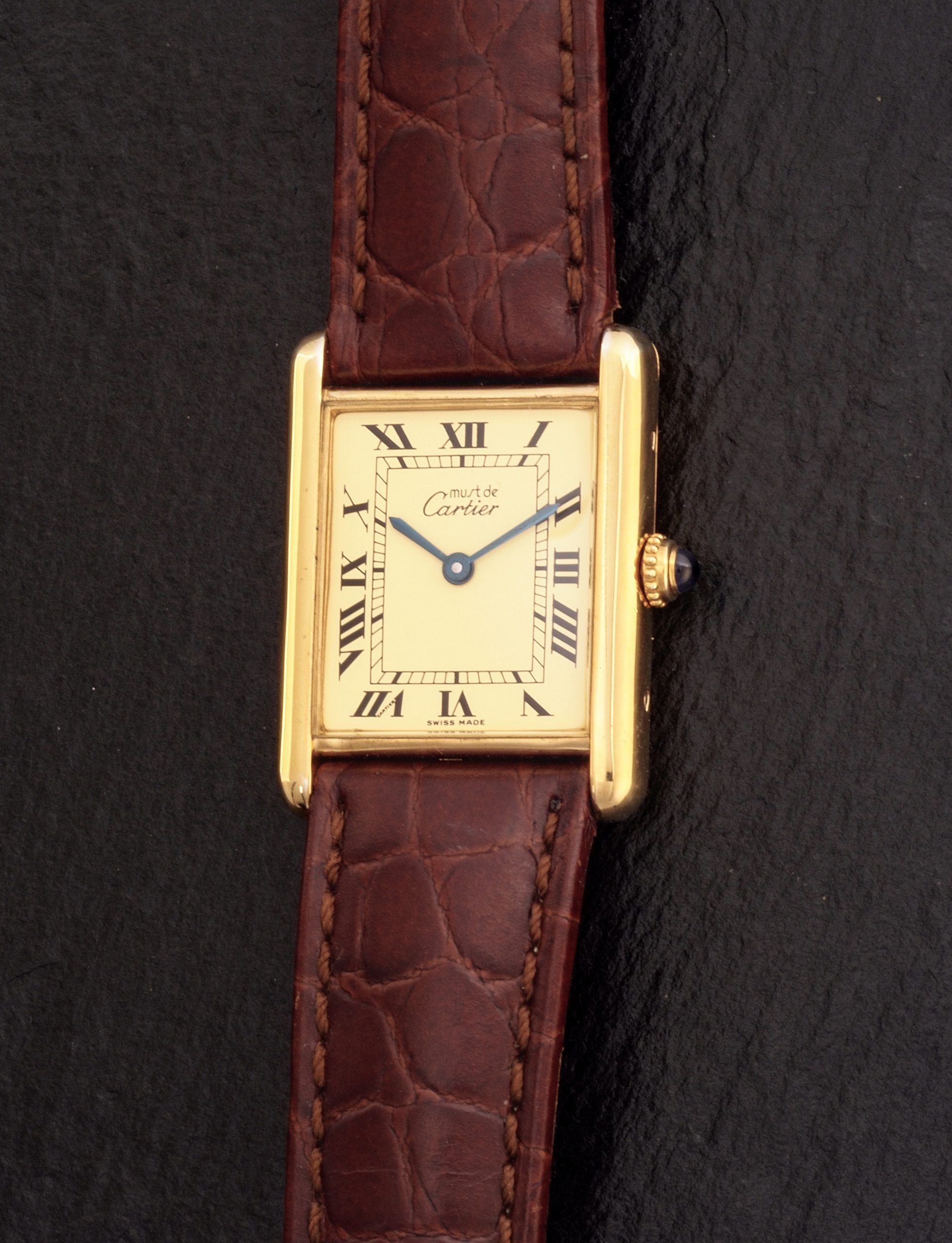 Cartier Tank Vermeil with Roman Dial Ref. 3111