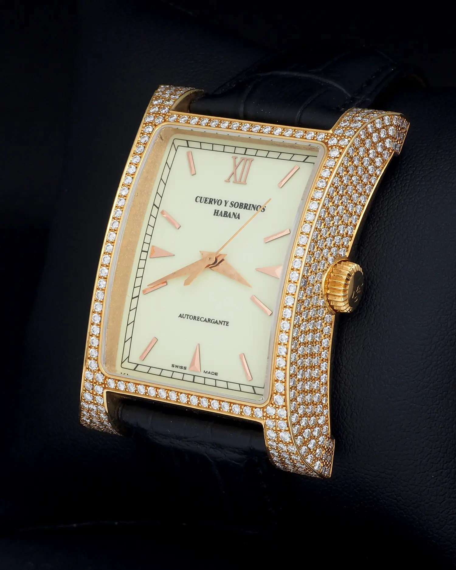 Cuervo y Sobrinos Esplendidos Original Full Pave Diamond Case