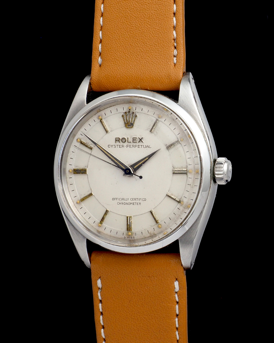 Rolex Oyster 6564 with Rare Sector Dial on Leather Strap