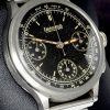 Eberhard & Co. Oversized Chronograph with Black Dial and Radium Index Dial on Steel Bracelet