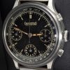Eberhard & Co. Oversized Chronograph with Black Dial and Radium Index Dial on Steel Bracelet