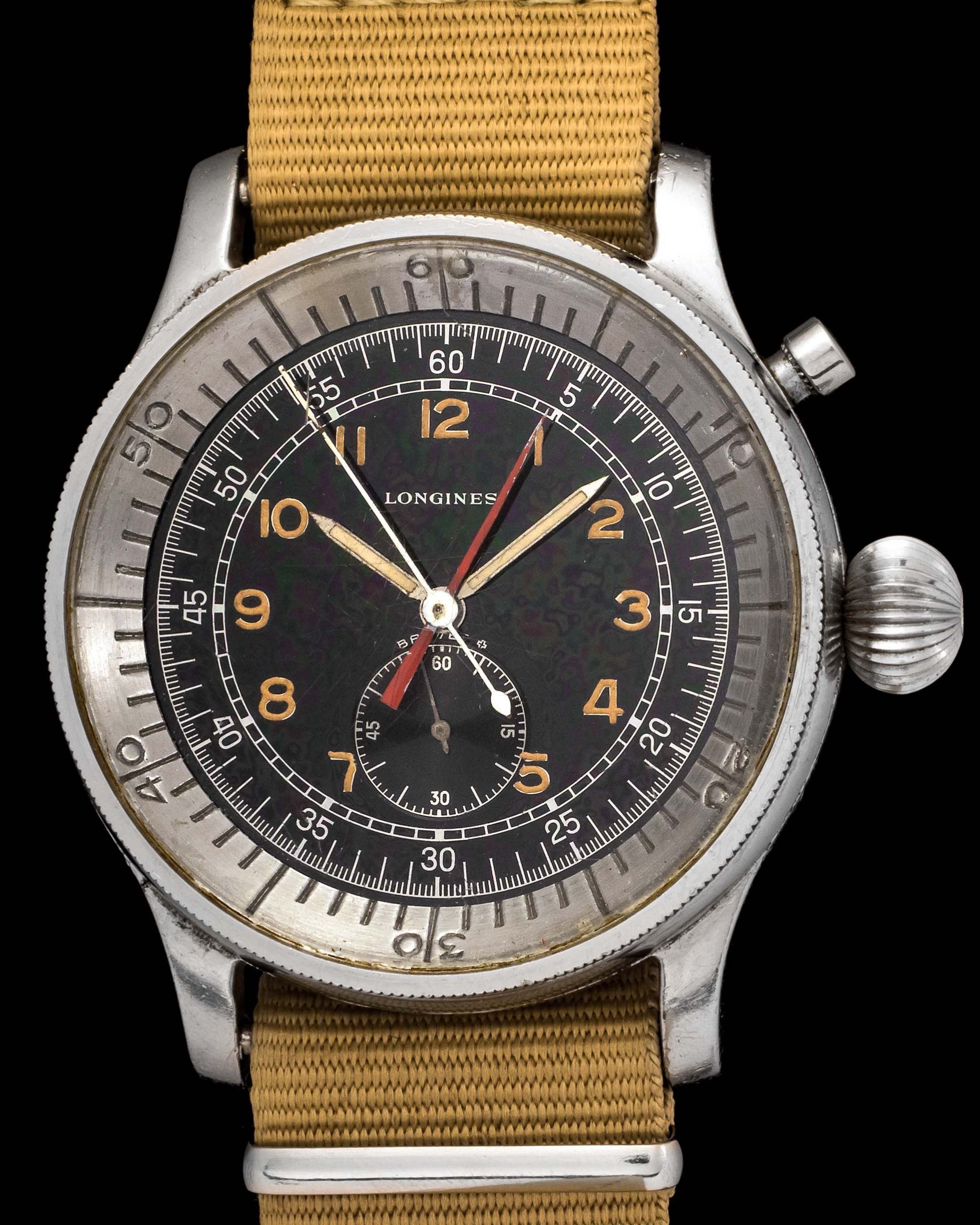Longines Vintage 5824 Big Pilot Military IDF, Black Gilt