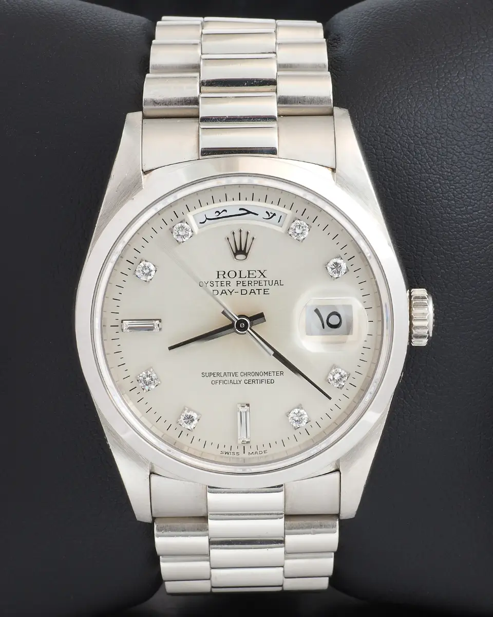 Rolex Day-Date 18206 in Full Platinum with Arabic Calendar