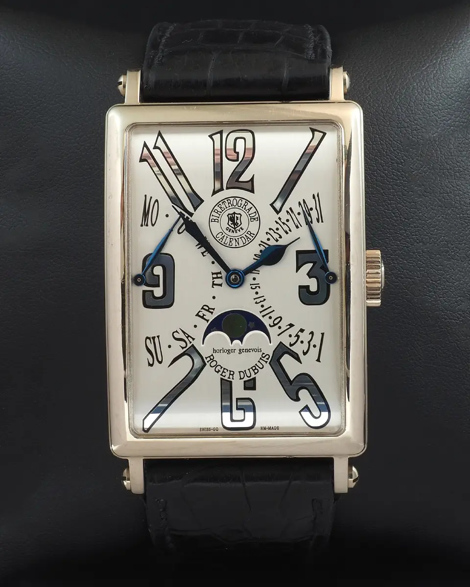 Roger Dubuis Oversize Calendar Retrograde in White Gold with Full Set of Box & Papers - Limited Series