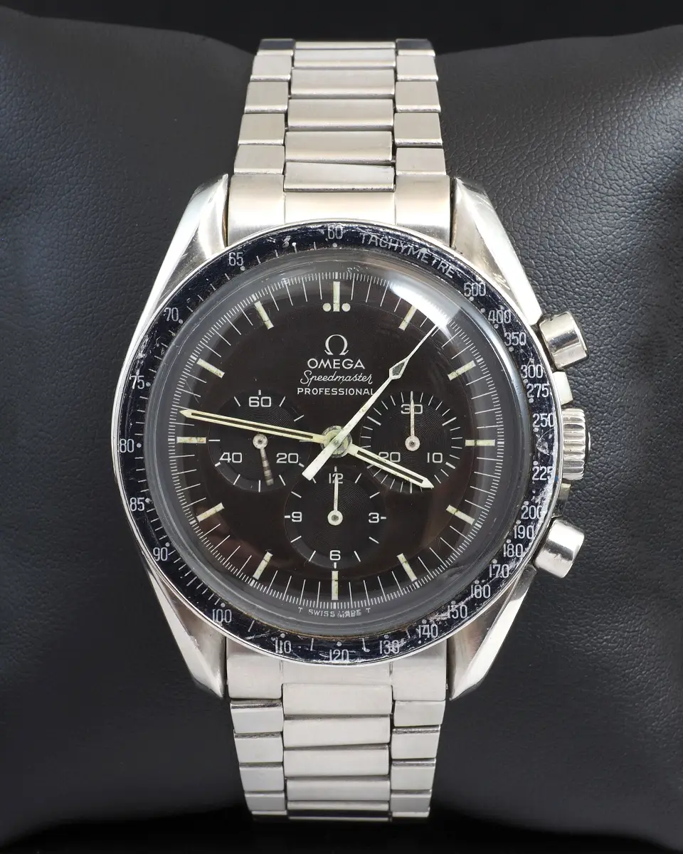 Omega Speedmaster 145.022 from 1969 with Tropical Brown Dial & Dot Over 90 Bezel on Original Bracelet