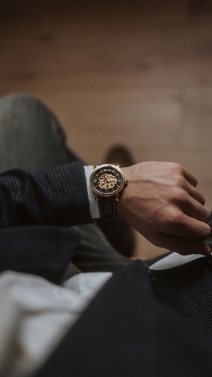 Vintage watch worn on the wrist